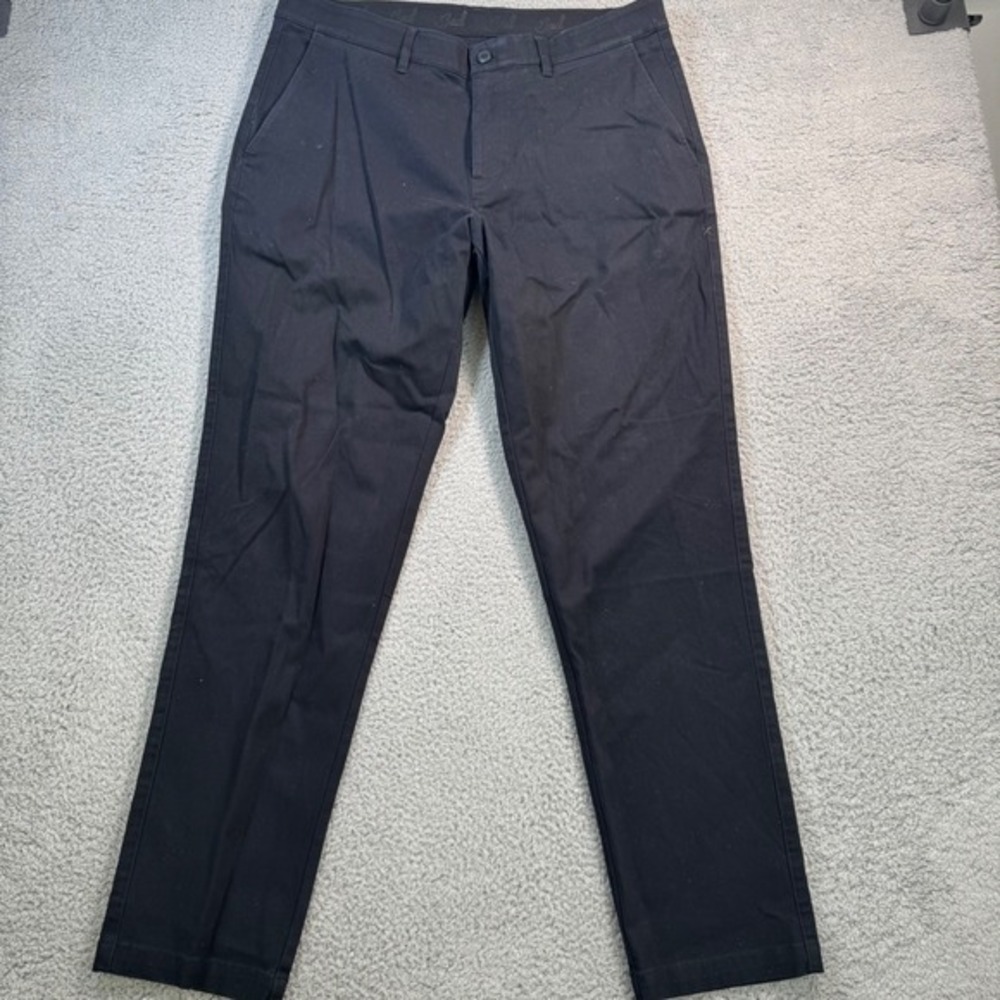 Bad Birdie Mens Black Golf Chino Pants Stretch‎ Cotton Size 36x32 Slim Straight